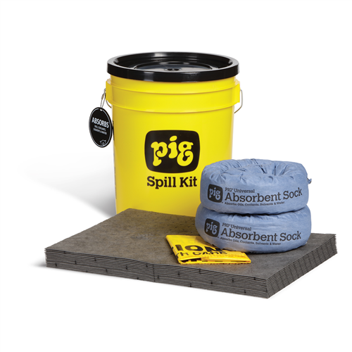 NEW PIG CORPORATION 45301 PIG Universal Spill Kit in 5 Gallon Container ...